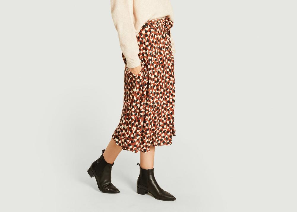 L'exception Jupe Midi Imprimée Patti Colchique Multicolore Tinsels
