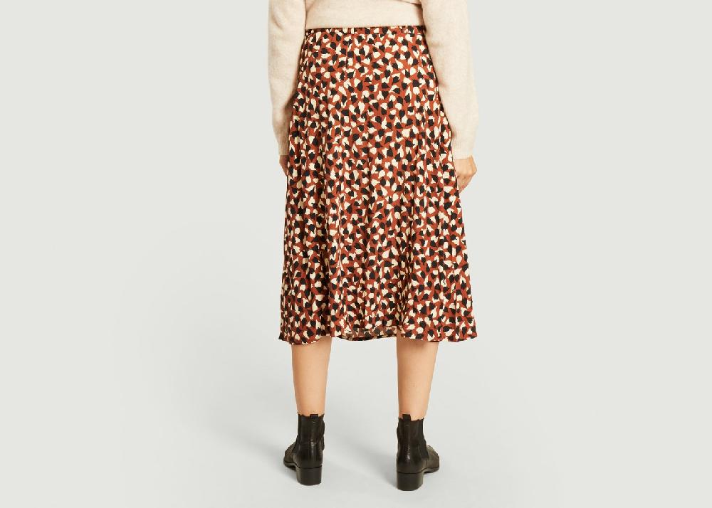 L'exception Jupe Midi Imprimée Patti Colchique Multicolore Tinsels