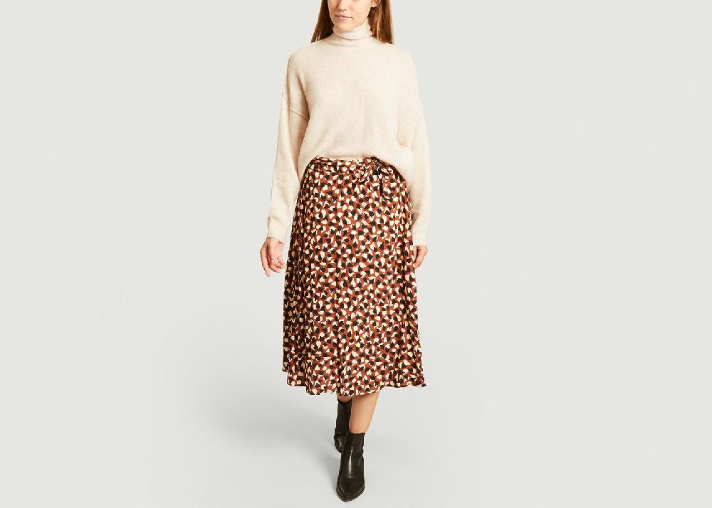 L'exception Jupe Midi Imprimée Patti Colchique Multicolore Tinsels