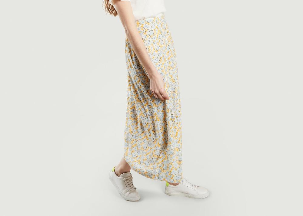 L'exception Jupe Midi Motif Fleuri Andina Multicolore Samsoe & Samsoe