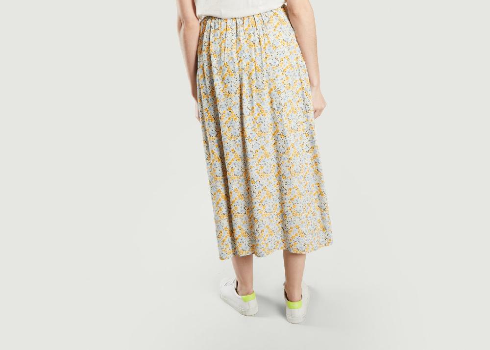 L'exception Jupe Midi Motif Fleuri Andina Multicolore Samsoe & Samsoe