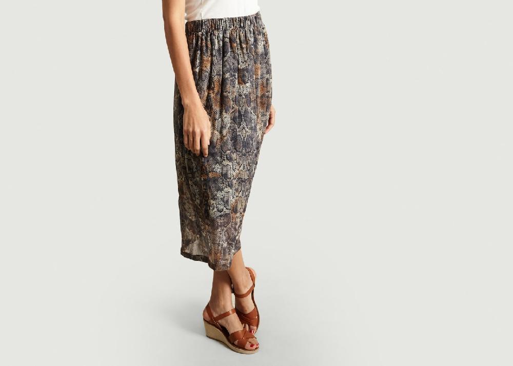 L'exception Jupe Motif Serpent Samira Gris Maison Olga