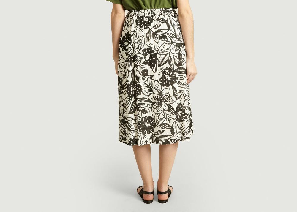 L'exception Jupe Nemours Longueur Midi Boutonnée Noir Tinsels