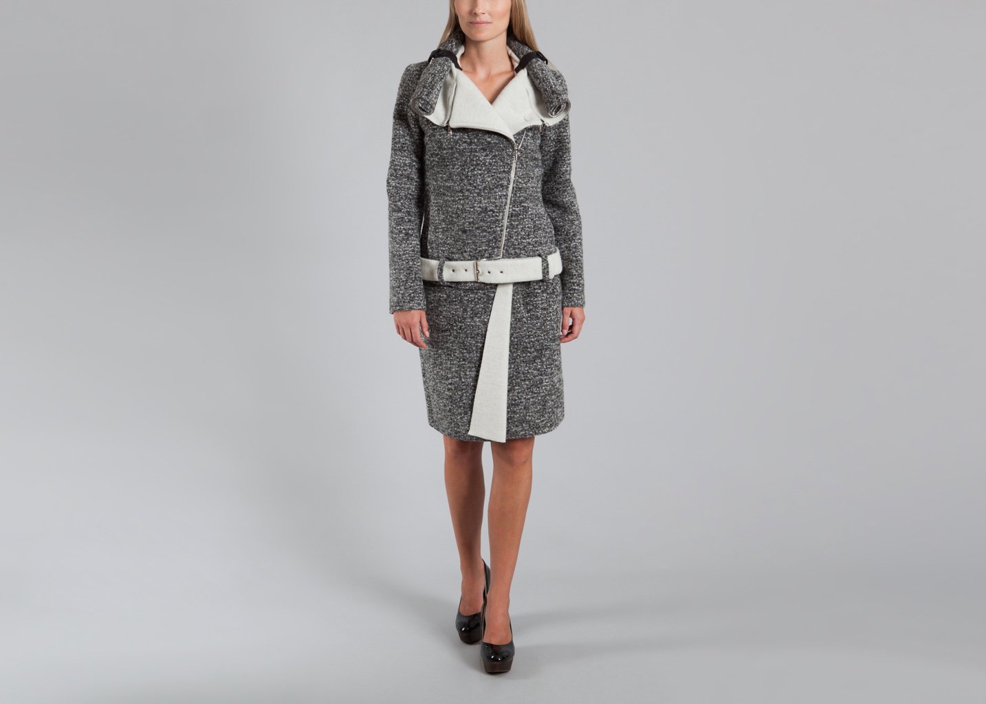 L'exception Jupe Portefeuille Gris JC De Castelbajac