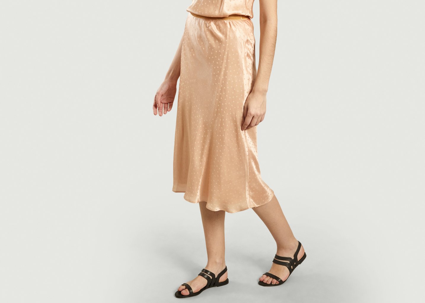 L'exception Jupe Saloon Soie Dots Rose Pâle Mes Demoiselles