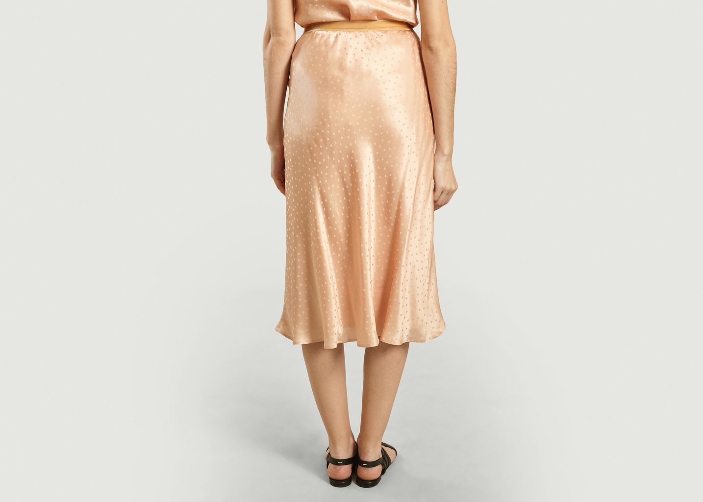 L'exception Jupe Saloon Soie Dots Rose Pâle Mes Demoiselles