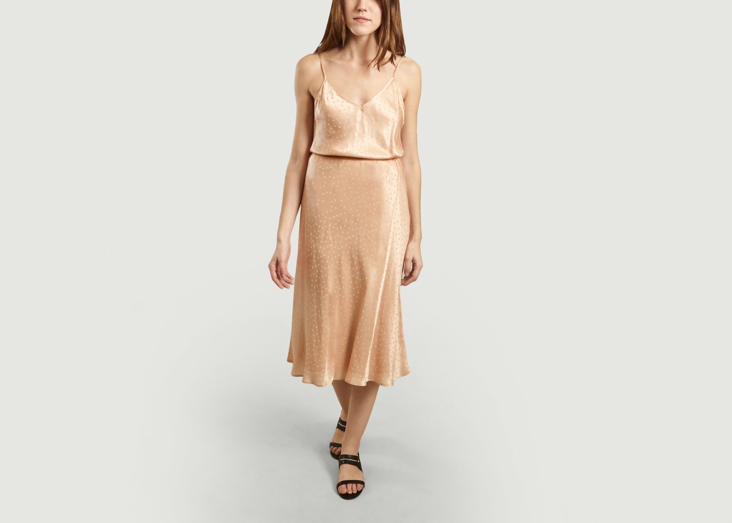 L'exception Jupe Saloon Soie Dots Rose Pâle Mes Demoiselles