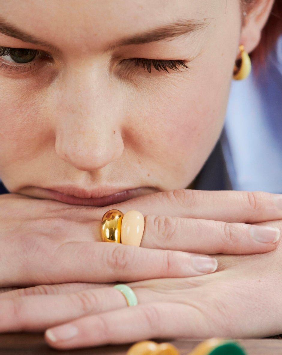 L'exception Bague Ana Enamel Or Daphine