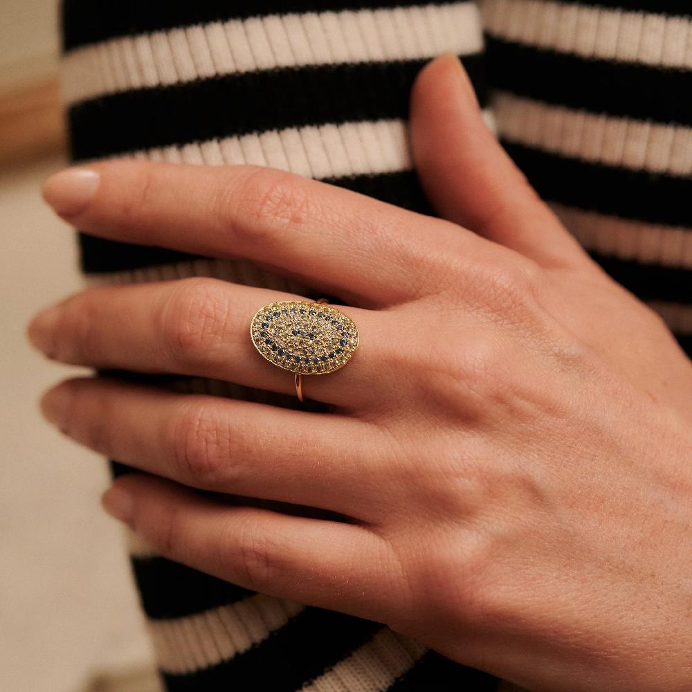 L'exception Bague Ani 1 Lune Or Sophie D'Agon