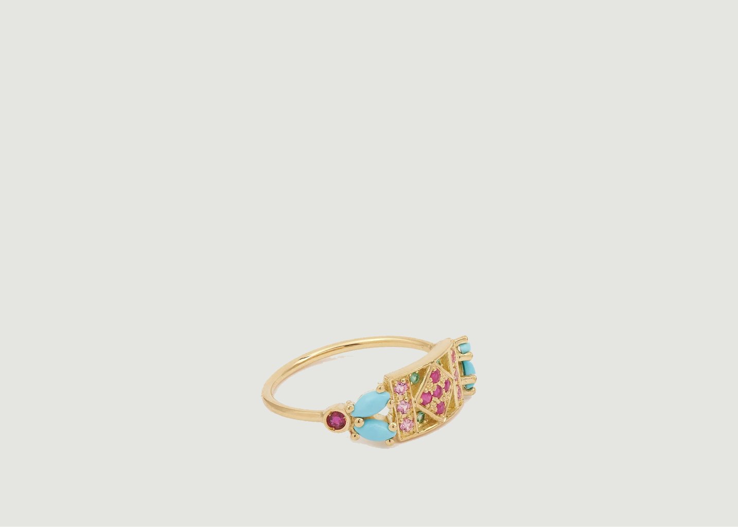 L'exception Bague Ava 2 Turquoise Or Sophie D'Agon