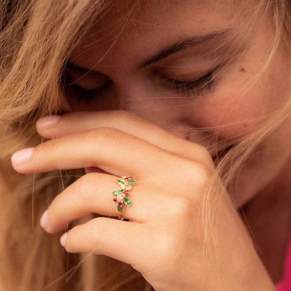 L'exception Bague Camélia 1 Rose Or Sophie D'Agon