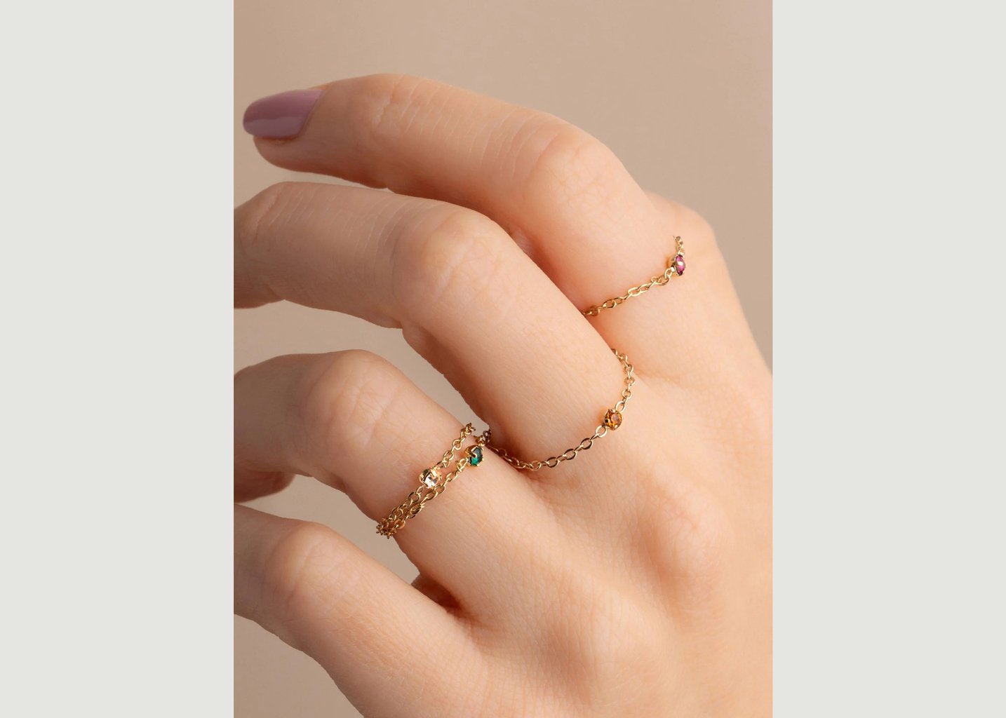 L'exception Bague Chaîne Alban Or April Please