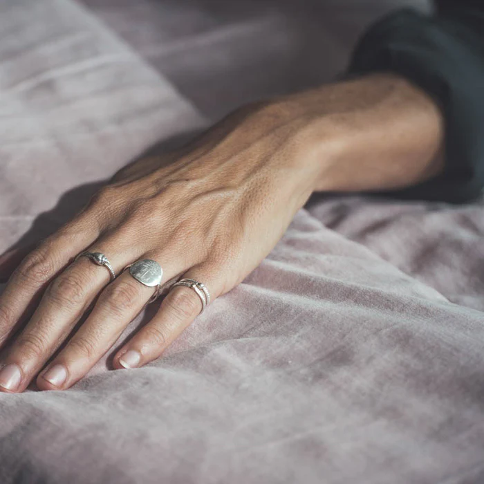 L'exception Bague Chamaerops Argent Maison Vanité