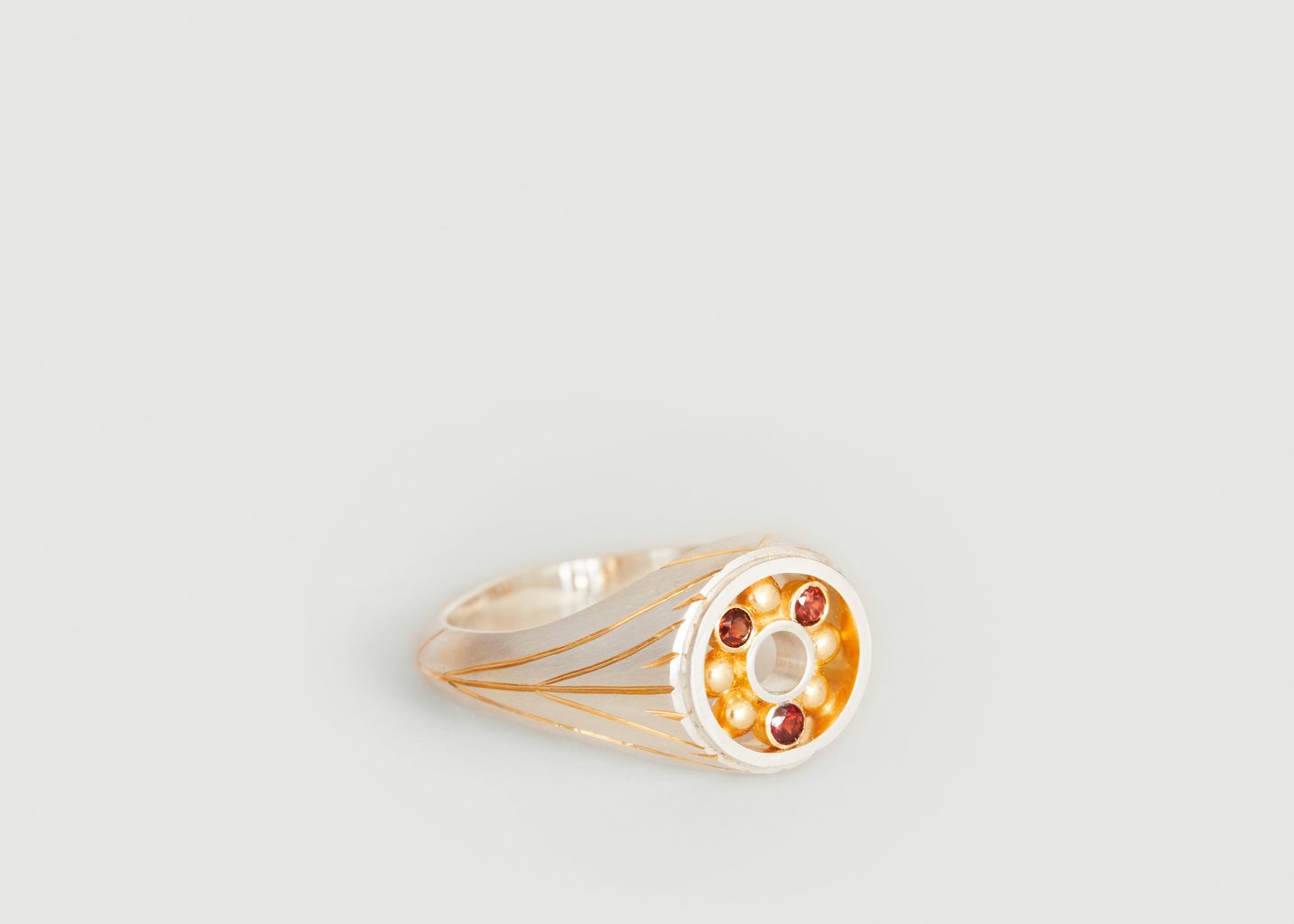 L'exception Bague Déroulement Grenats Argent HYQS