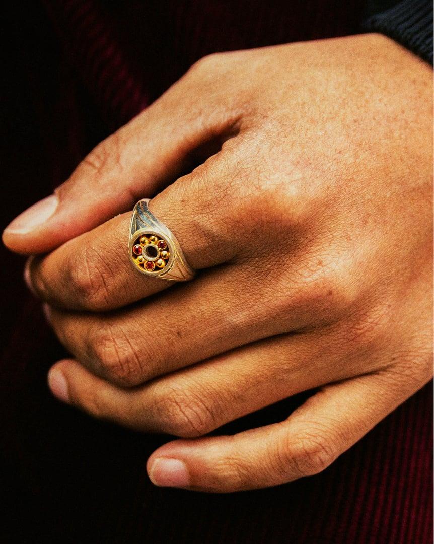 L'exception Bague Déroulement Grenats Argent HYQS