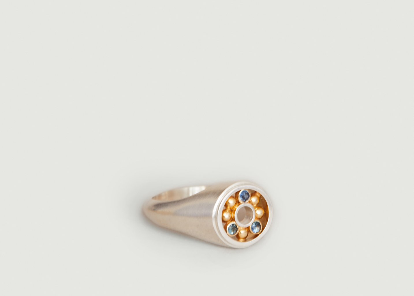 L'exception Bague Déroulement Saphirs Argent HYQS