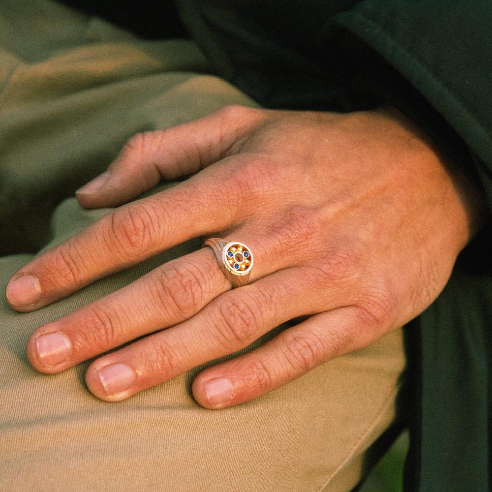 L'exception Bague Déroulement Saphirs Argent HYQS