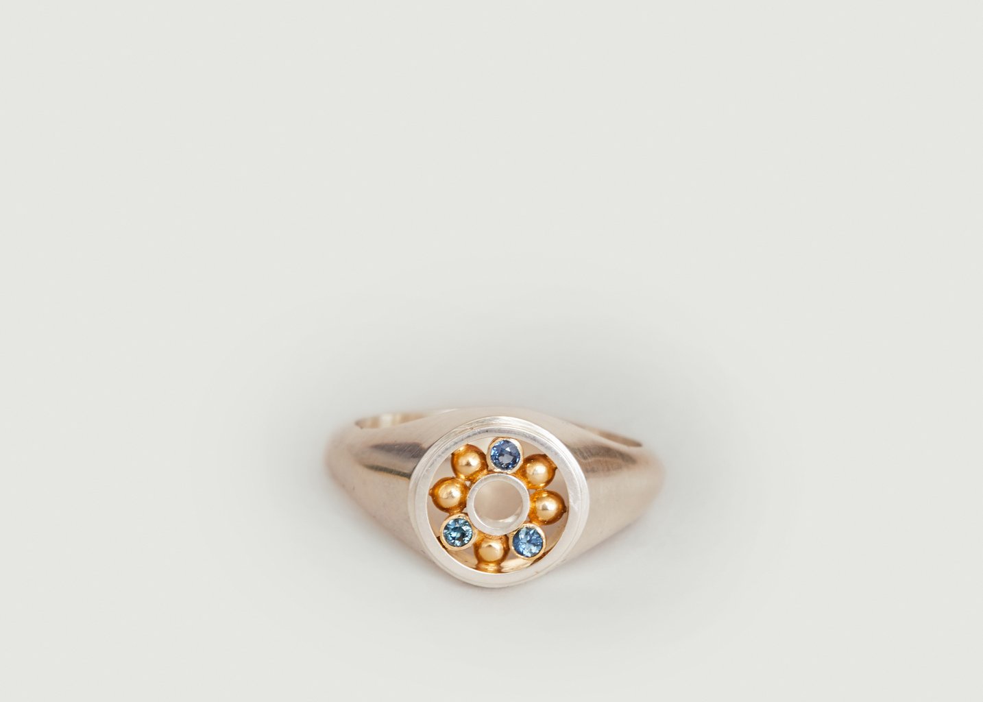 l'exception Bague Déroulement Saphirs Argent HYQS