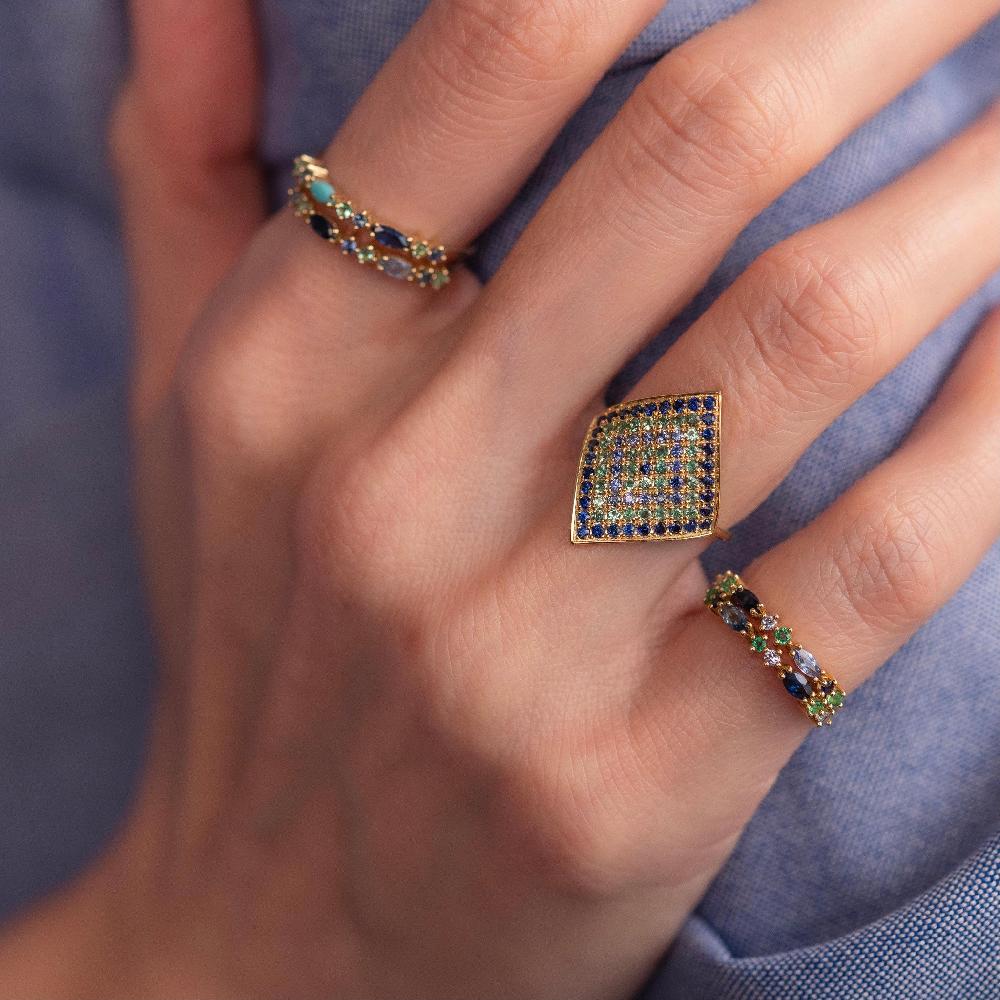 L'exception Bague Gaia 2 Marine Or Sophie D'Agon