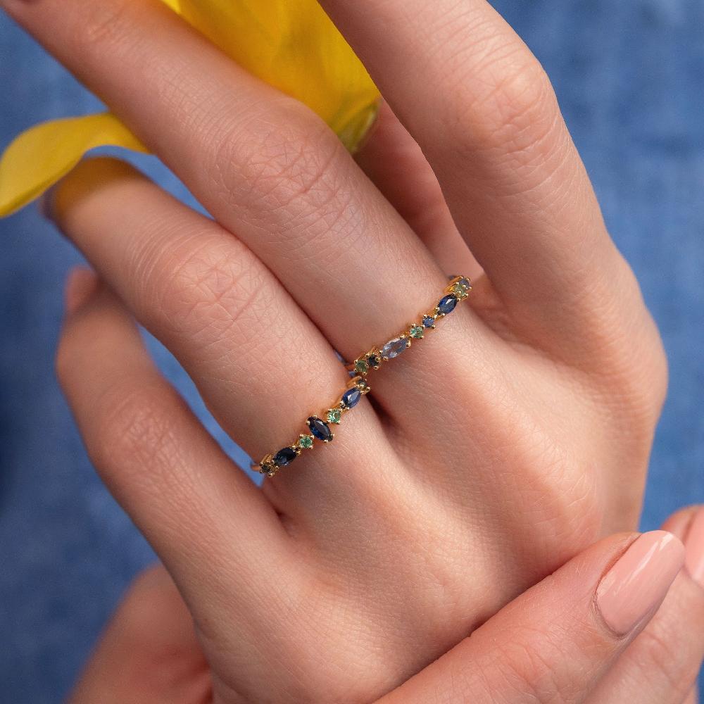 L'exception Bague Gaia 2 Marine Or Sophie D'Agon