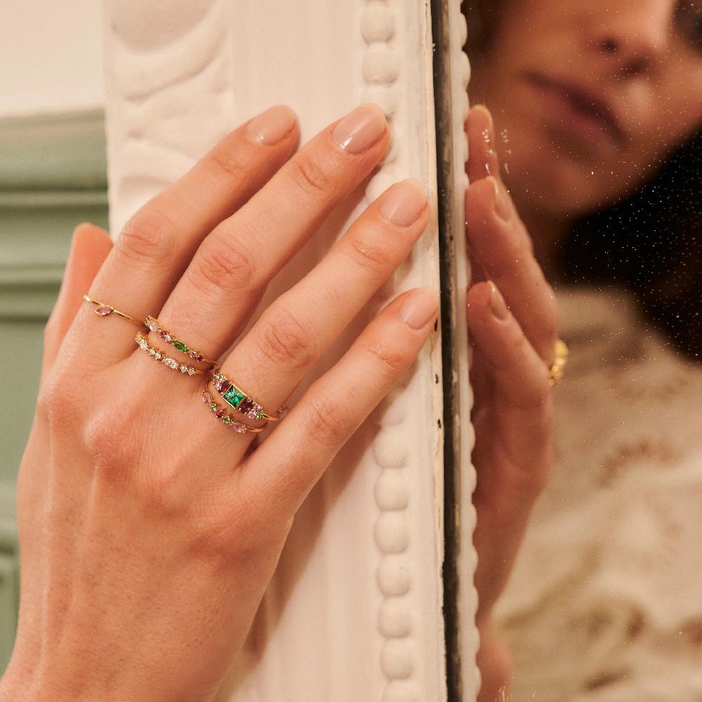 L'exception Bague Gaia 6 Rouge Or Sophie D'Agon