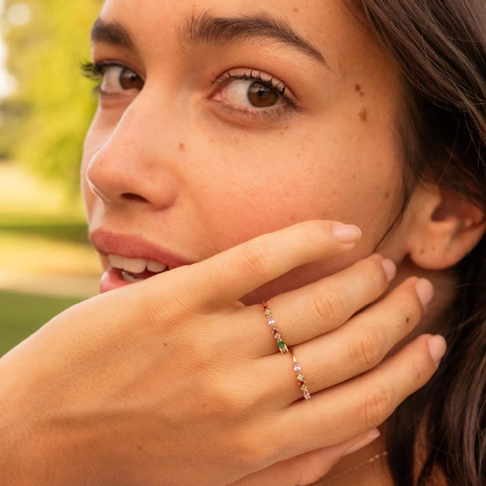 L'exception Bague Gaia 6 Rouge Or Sophie D'Agon