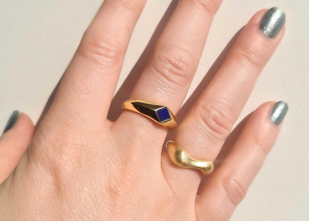 L'exception Bague Lapis Lazuli Laiton Aerea Studio