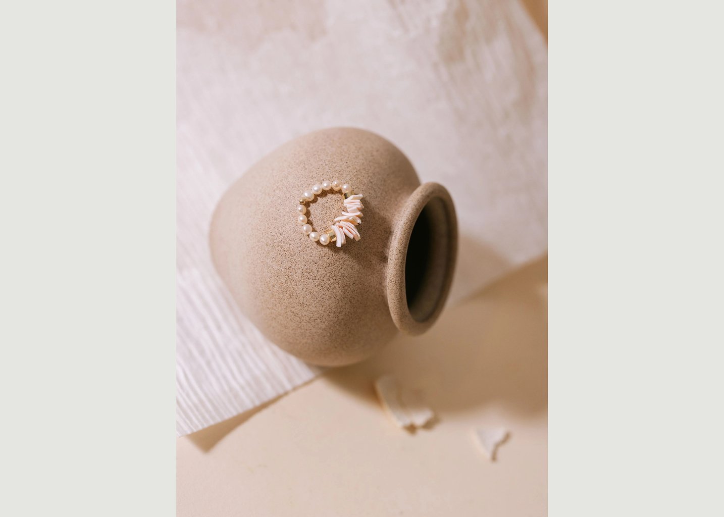 L'exception Bague Manon Perlée Rose Pâle Gisel B