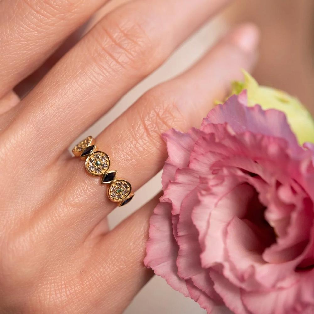 L'exception Bague Nymphéa 2 Brume Or Sophie D'Agon