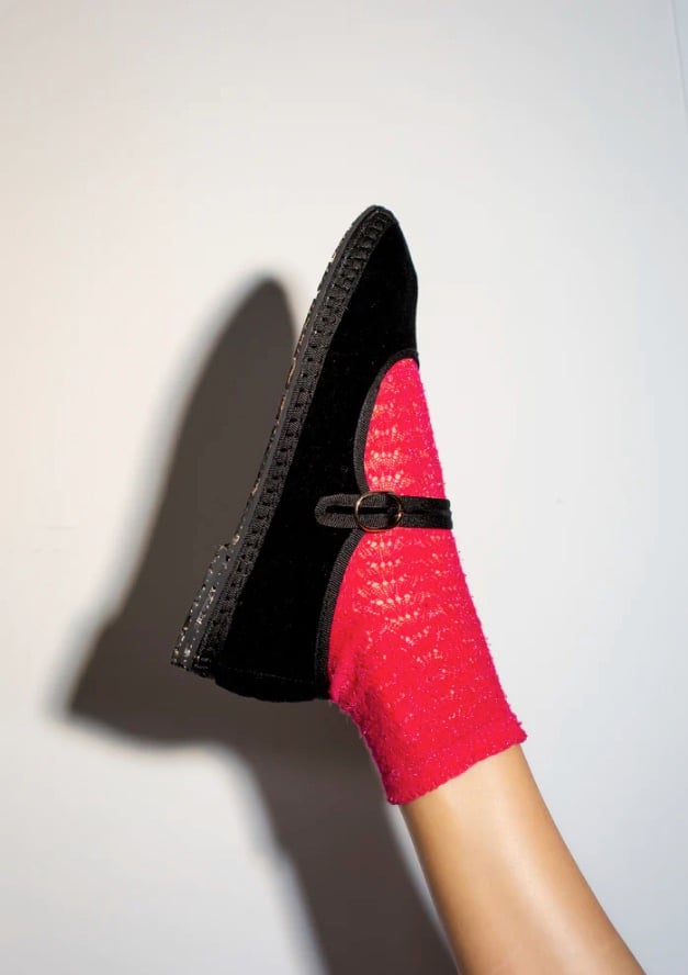 L'exception Ballerine Antonia Noir Flabelus