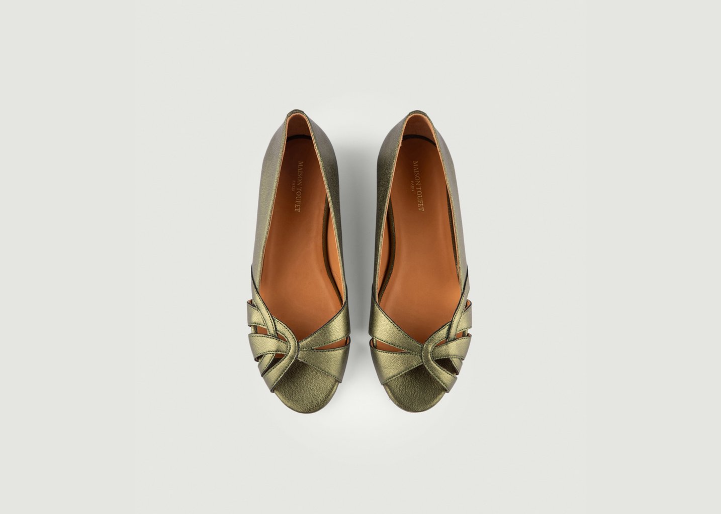 L'exception Ballerine Chiara Khaki Maison Toufet