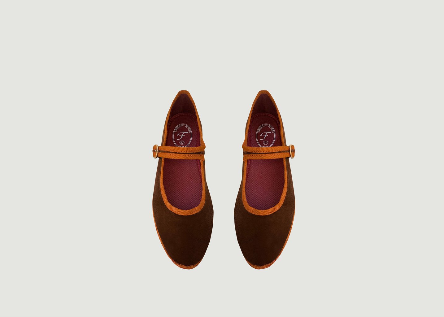 L'exception Ballerine Frida Marron Foncé Flabelus