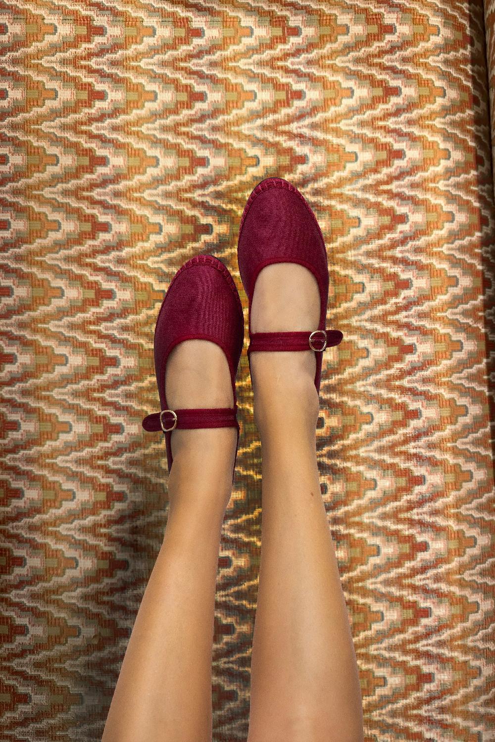 L'exception Ballerines Barnes Bordeaux Flabelus