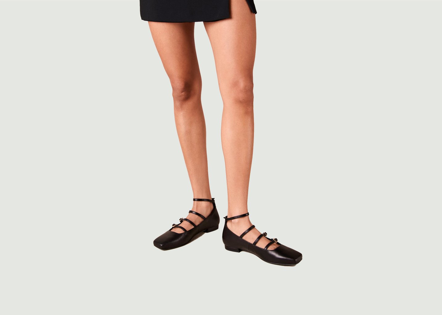L'exception Ballerines En Cuir Luke Noir Alohas