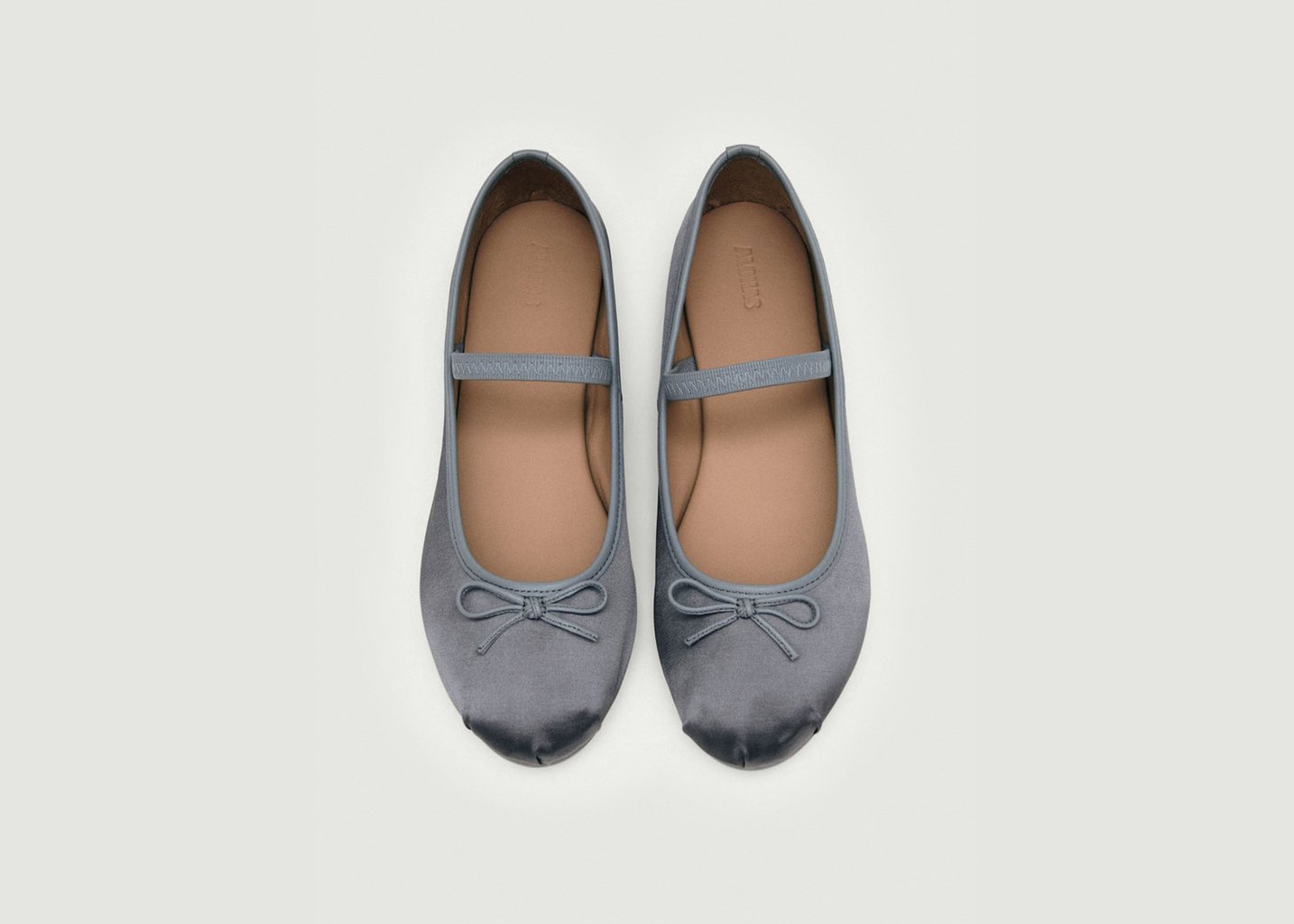 L'exception Ballerines En Satin Odette Gris Alohas