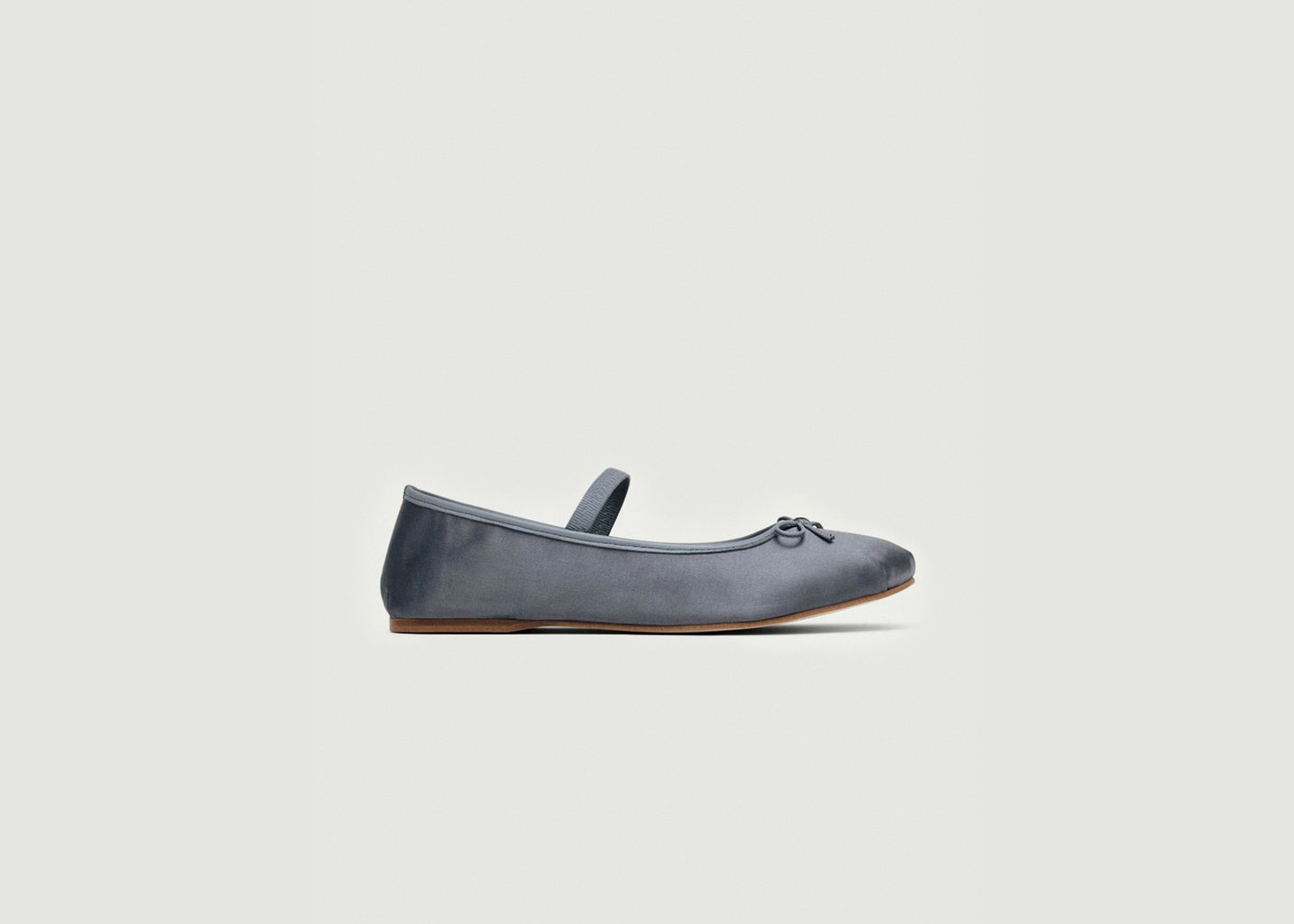 l'exception Ballerines en satin Odette Gris Alohas