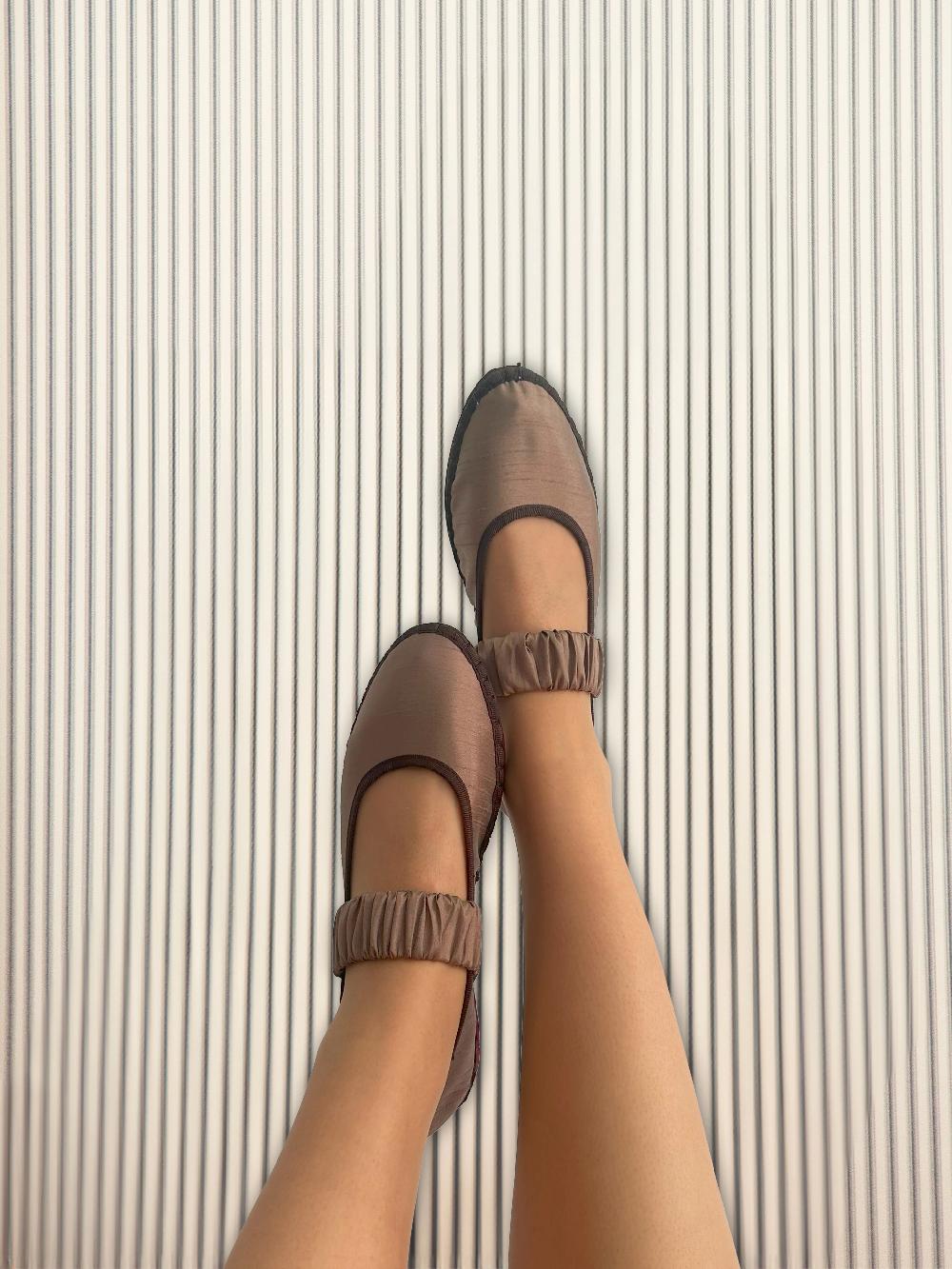 L'exception Ballerines Mafalda Argent Flabelus