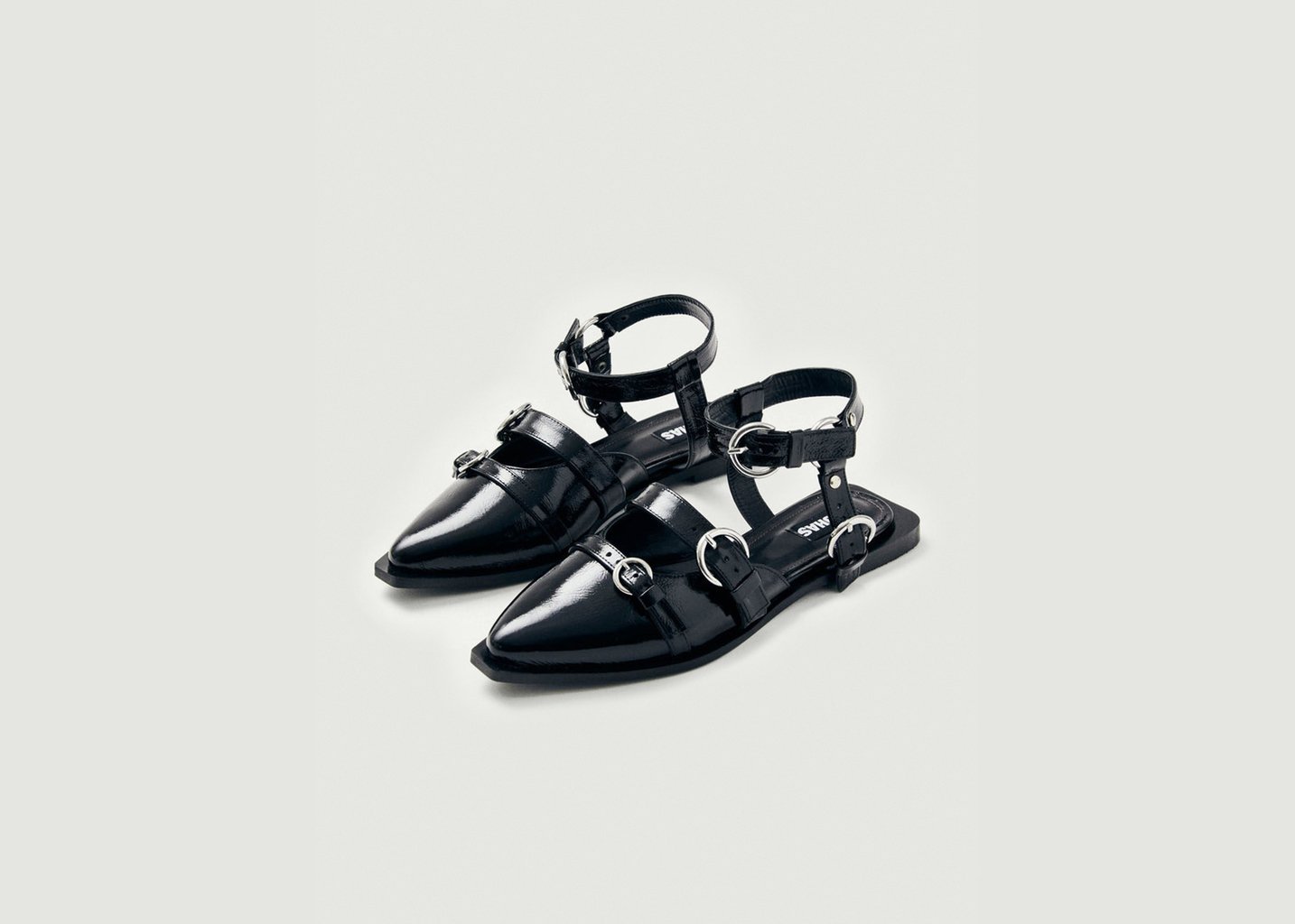 L'exception Ballerines Thalara En Cuir Noir Alohas