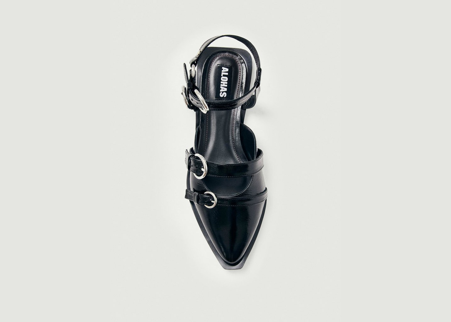 L'exception Ballerines Thalara En Cuir Noir Alohas
