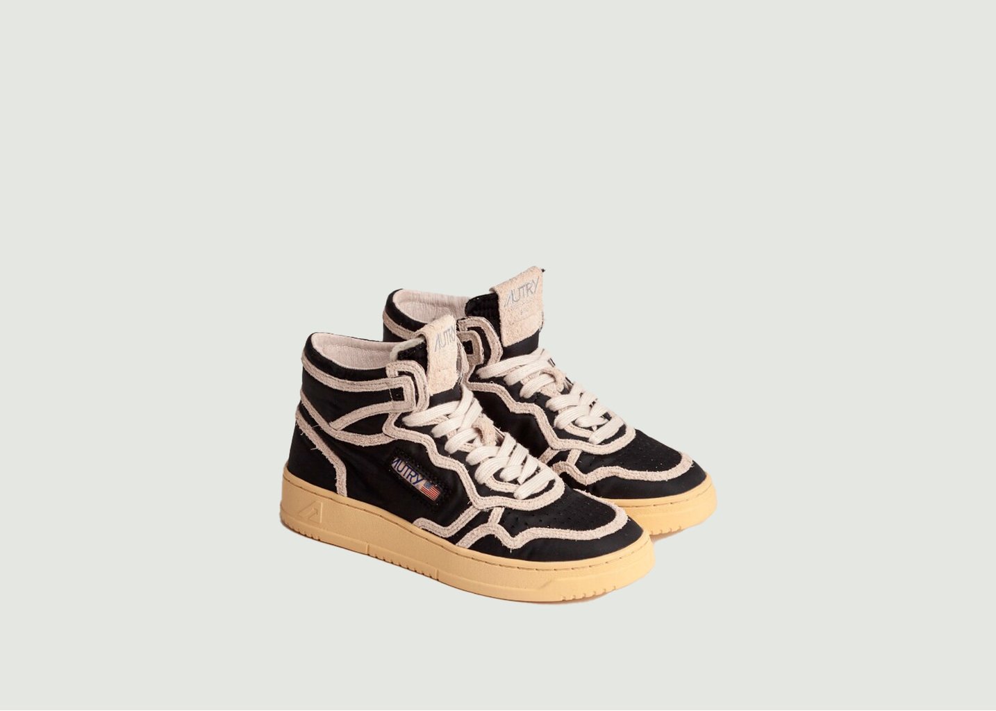 l'exception Basket Medalist Mid Nylon Noir AUTRY