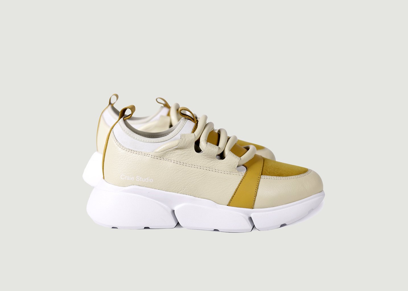 l'exception Baskets Agile Beige Craie