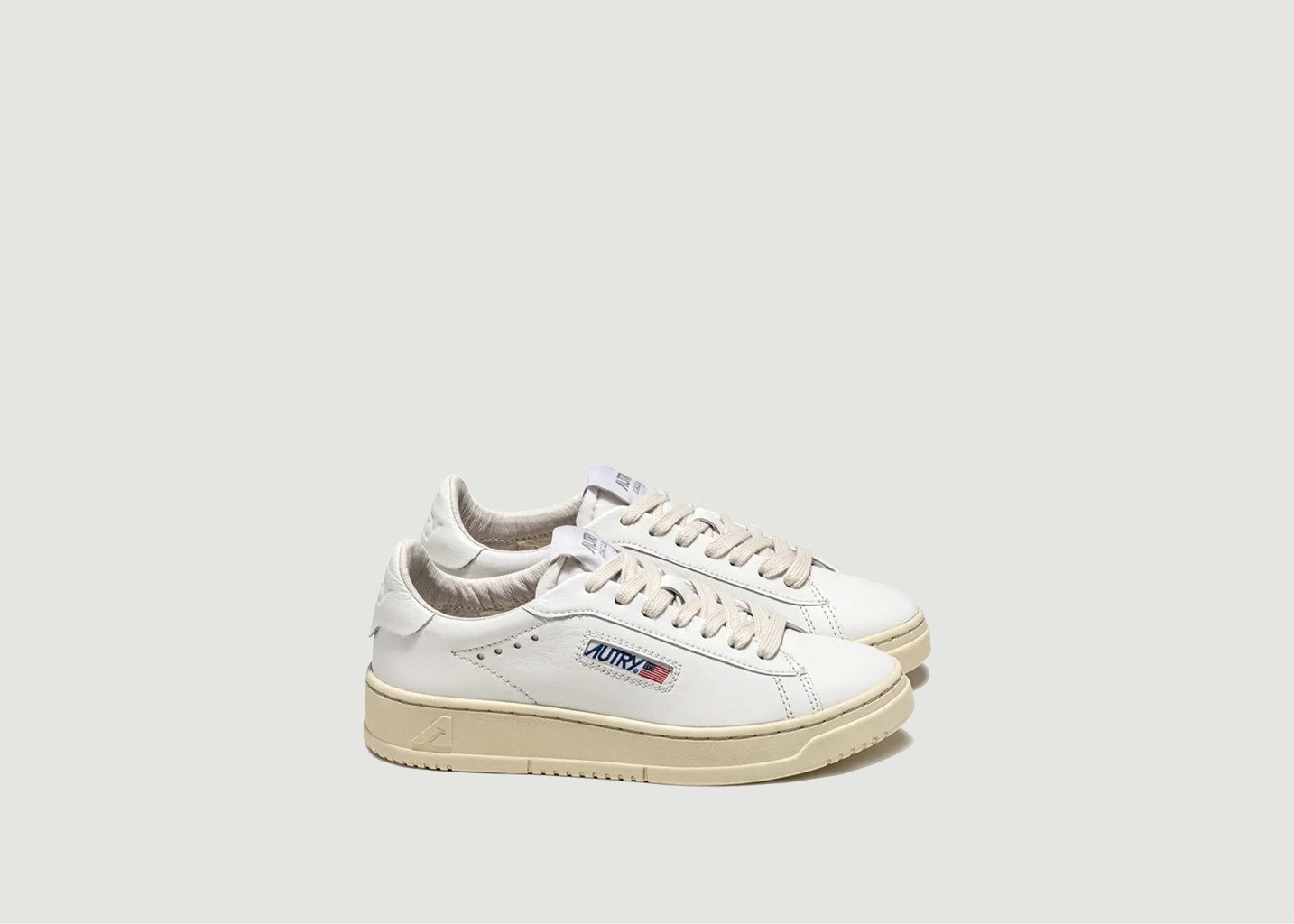 L'exception Baskets Dallas En Cuir Blanc AUTRY
