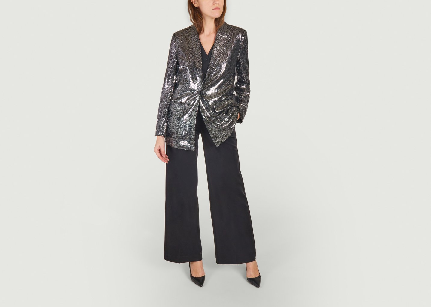 L'exception Blazer à Sequins Noir Second Female