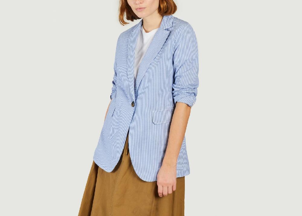 L'exception Blazer Vouzieto Bleu Clair Diega