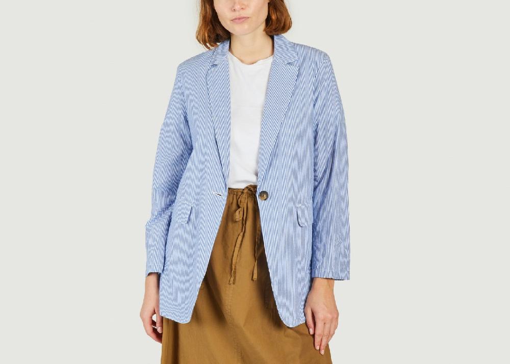 l'exception Blazer Vouzieto Bleu Clair Diega