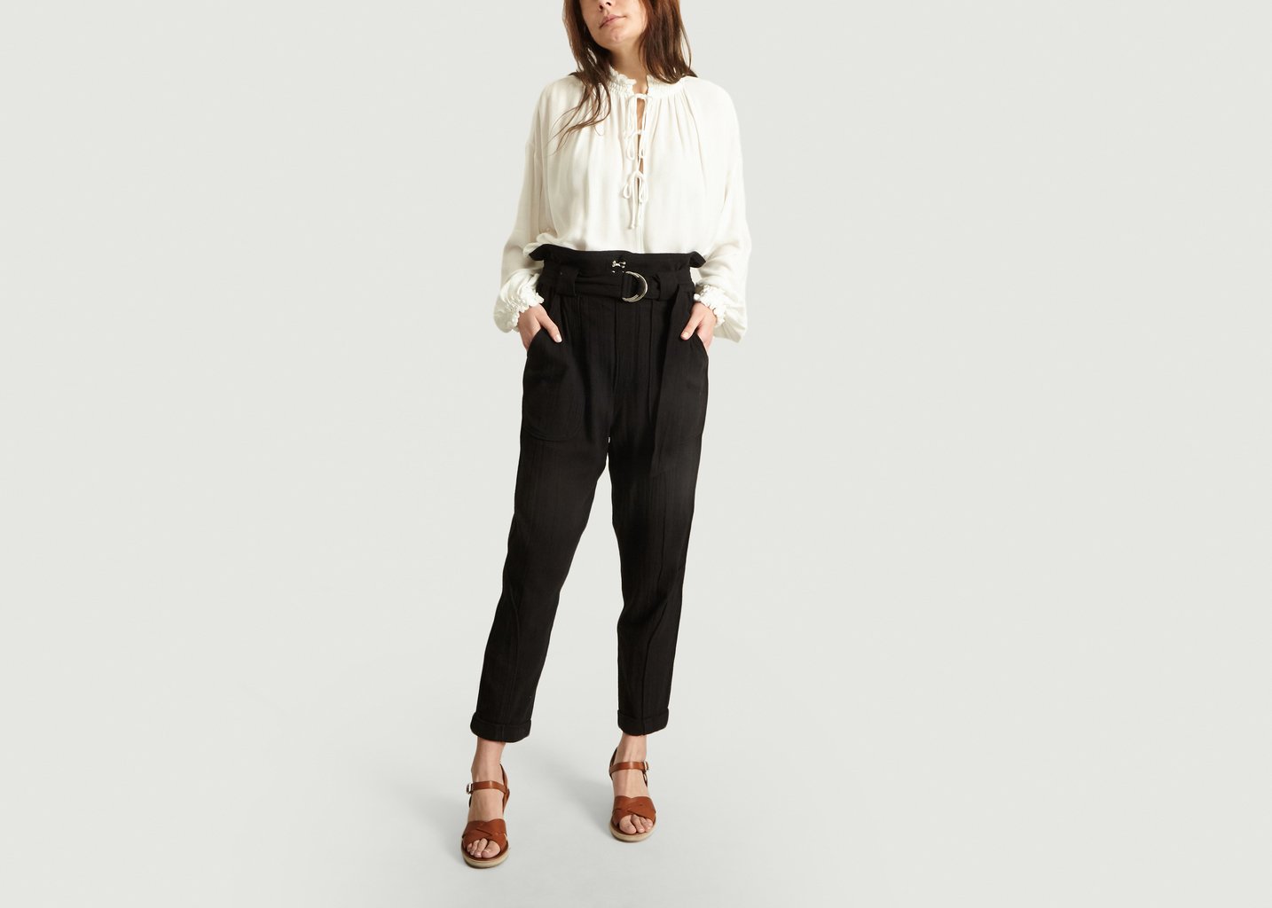 L'exception Blouse A Laçage Gentle Ecru IRO Paris