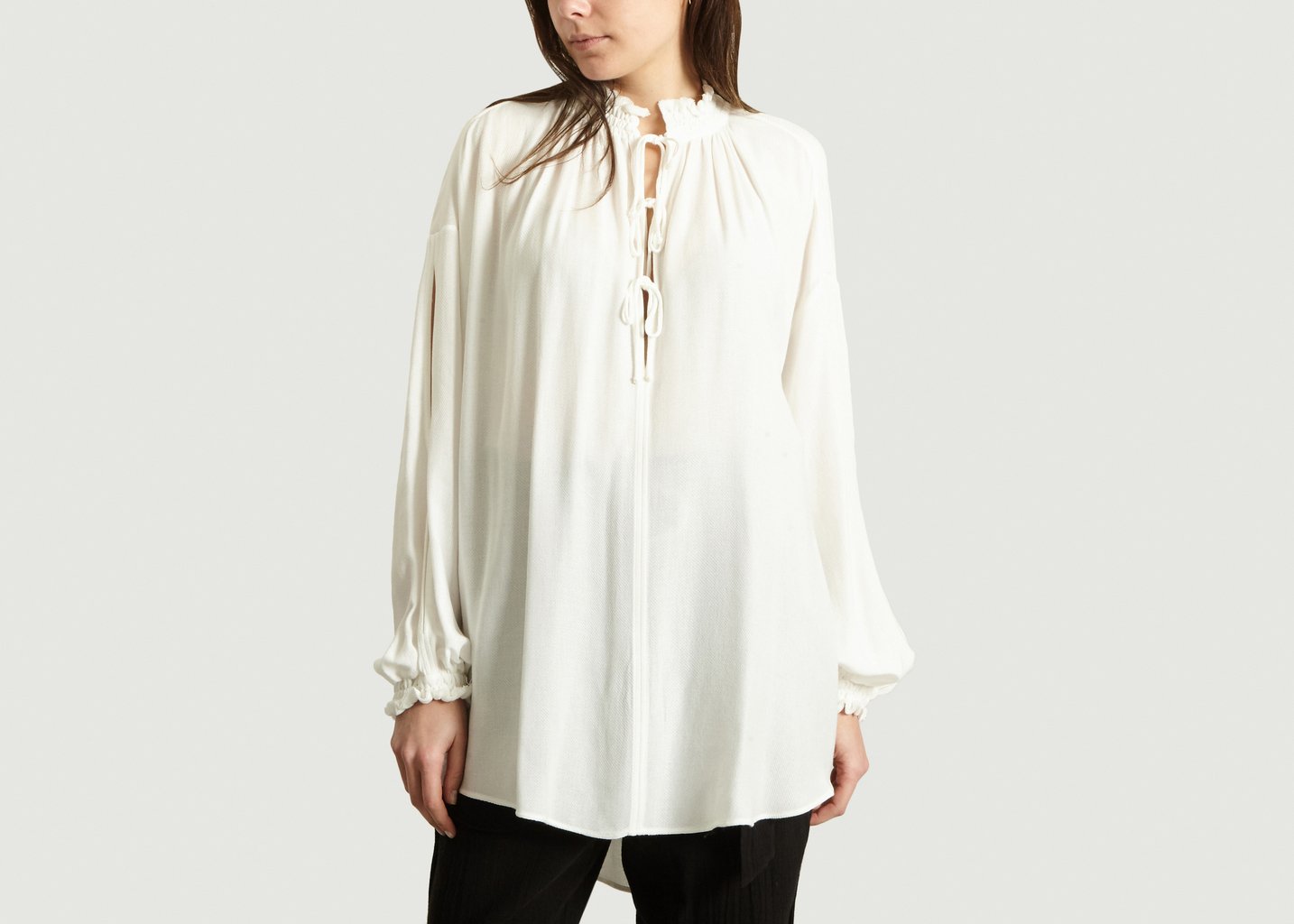 L'exception Blouse A Laçage Gentle Ecru IRO Paris