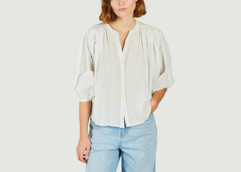 l'exception Blouse Ink Blanc Bellerose