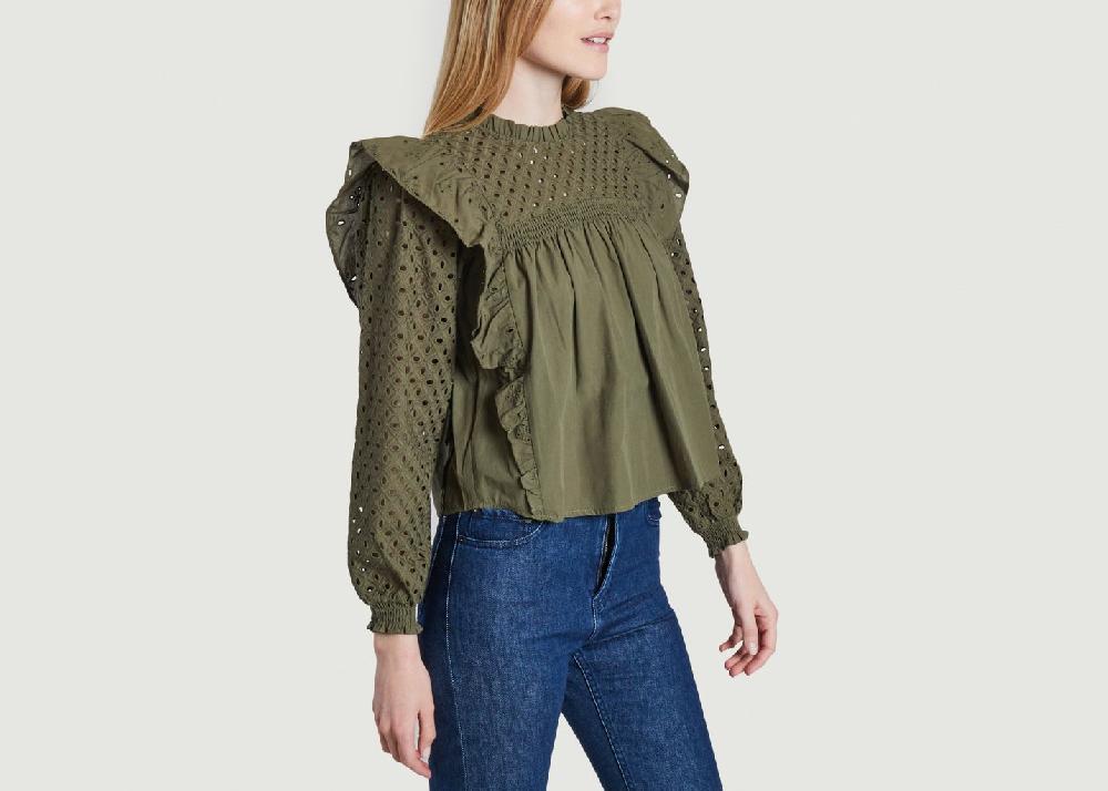 L'exception Blouse Linode Khaki Maje