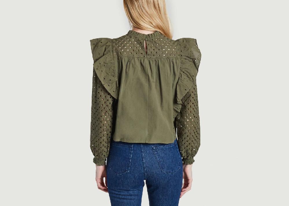L'exception Blouse Linode Khaki Maje